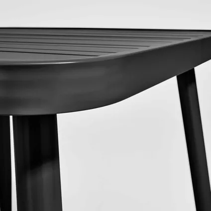 Table de jardin rectangulaire Oviala Bristol en aluminium noir 4