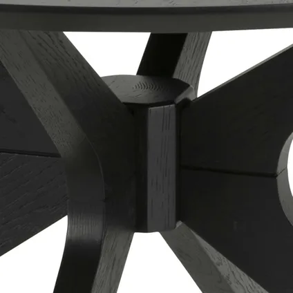 Table à manger en chêne 105 cm Oviala Dotty noir 5
