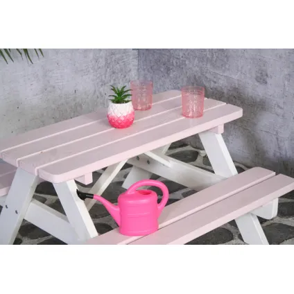 SenS-Line - Table de pique-nique pour enfants Minnie - 90 cm - Rose/ Blanc 3