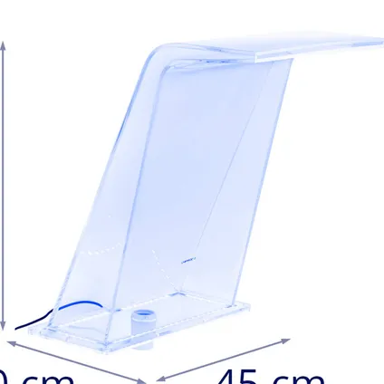Uniprodo Douche - 45 cm - LED-verlichting - Blauw / Wit - UNI_WATER_36 5