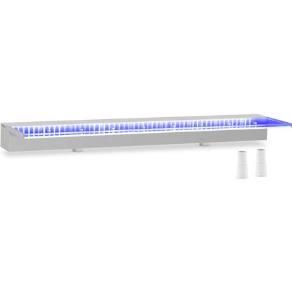 Uniprodo Fontaine de piscine - 90 cm - Éclairage LED - Bleu - Rebord profond UNI_WATER_33