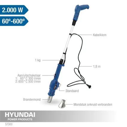 Hyundai onkruidbrander 57300, 2000W Home Line 2
