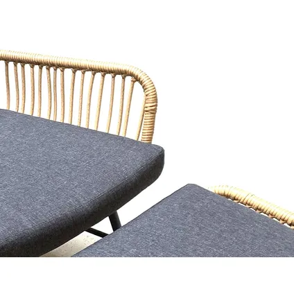 Loungestoel Dex met voetenbankje | Bamboe 5