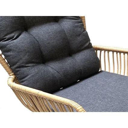 Loungestoel Dex met voetenbankje | Bamboe 6