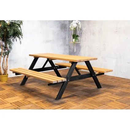 Sens-Line - Jack picknicktafel 180 cm - Zwart/Bruin 5