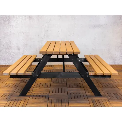 Sens-Line - Jack picknicktafel 180 cm - Zwart/Bruin 6