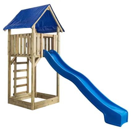 Intergard - Glijbaan tuin blauw 300cm voor houten speeltoestellen 3