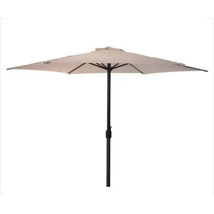Parasol taupe Ø300 cm pour le jardin et la terrasse | avec un système d'amarrage pratique 3