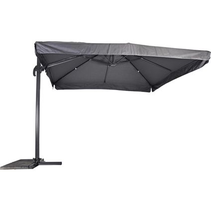Zweefparasol Virgo Grijs 300 x 300 cm - inclusief zware parasolvoet