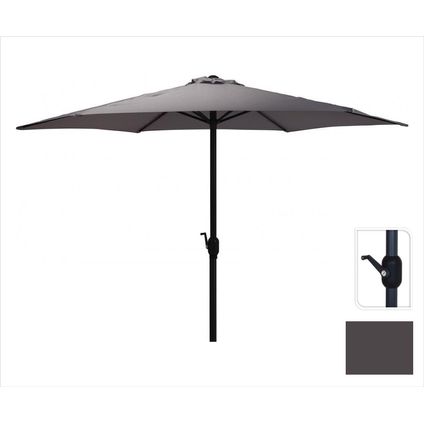 Anthracite parasol Ø300 cm pour le jardin et la terrasse | avec un système d'amarrage pratique