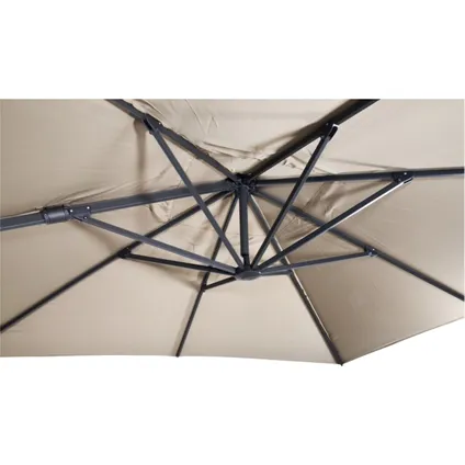 Zweefparasol VirgoFlex Ecru 300 x 300 cm - inclusief zware parasolvoet 3