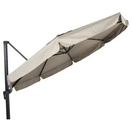 Zweefparasol Virgo Ecru Ø350 cm - inclusief zware parasolvoet 2