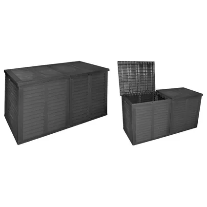 Boîte à coussins / Boîte de rangement 750L - 155 x 66 x 80 cm - Noir 2