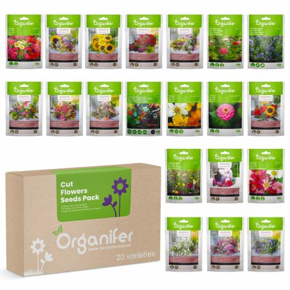 Organifer - Kit de Semences de Fleurs Coupées - 20 Variétés
