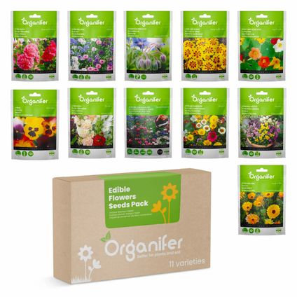 Organifer - Kit de Semences de Fleurs Comestibles - 11 Variétés