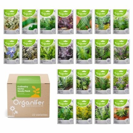 Organifer - Pack de Semences d'Herbes – 22 Variétés Culinaire
