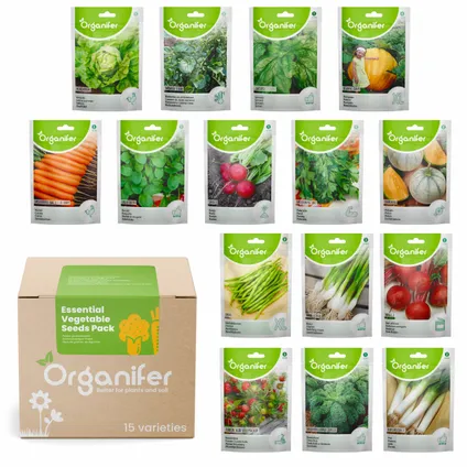 Organifer - Groentezaden Pakket - 15 Essentiële Soorten
