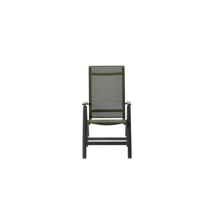 Gala chaise réglable noir carbone/vert mousse