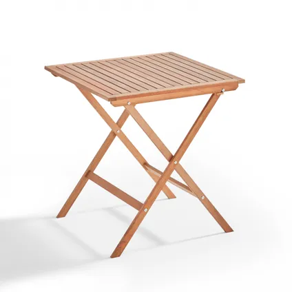 Table bistrot pliante carrée Oviala Sete et 2 chaises pliantes noir 4