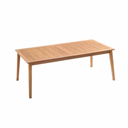 Oviala Set van een uitschuifbare tuintafel van exotisch hout en 6 fauteuils 4