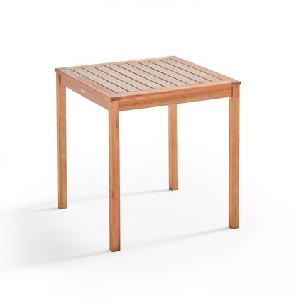 Table bistrot carrée en bois d'eucalyptus Oviala Sete