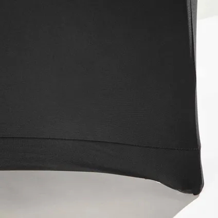 Nappe housse Oviala Rekkem pour table pliante 180cm double ouverture noire 3