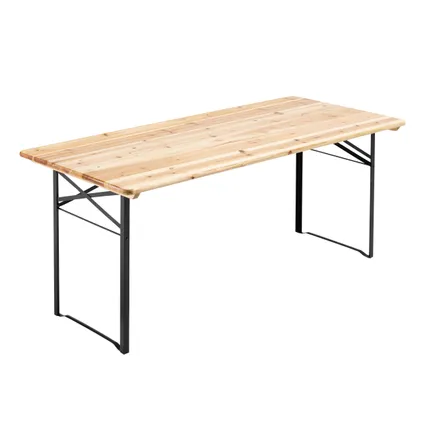 Oviala 5 Opvouwbare tafels 180x80x76cm + 10 opvouwbare houten banken 4
