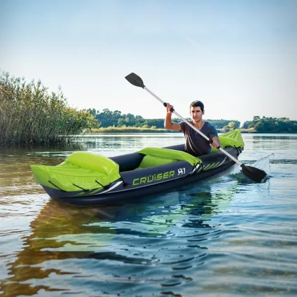 Kayak Gonflable Cruiser X1 ECD Germany, pour 2 Personnes, 318x80x55 cm, Vert/Blanc/Bleu 8