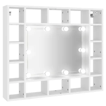 Maison du'monde - Spiegelkast met LED-verlichting 91x15x76,5 cm wit 2