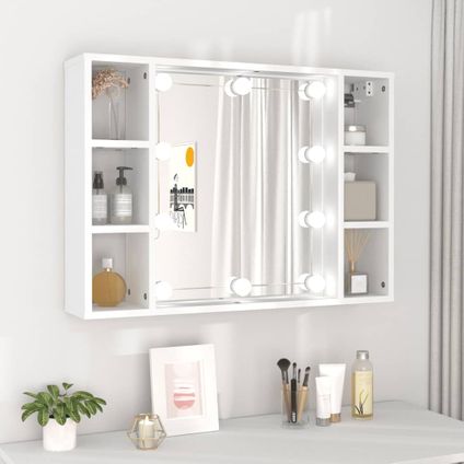Maison du'monde - Armoire à miroir avec LED Blanc 76x15x55 cm