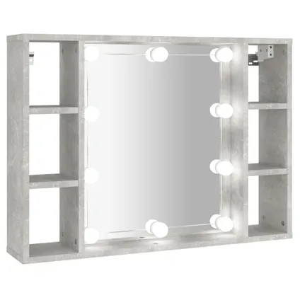 Maison du'monde - Spiegelkast met LED-verlichting 76x15x55 cm betongrijs 2