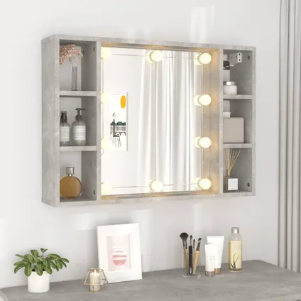 Maison du'monde - Armoire à miroir avec LED Gris béton 76x15x55 cm 4