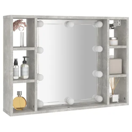 Maison du'monde - Armoire à miroir avec LED Gris béton 76x15x55 cm 6
