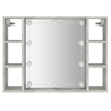 Maison du'monde - Armoire à miroir avec LED Gris béton 76x15x55 cm 7