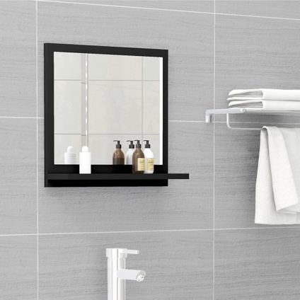 Maison du'monde - Miroir de salle de bain Noir 40x10,5x37 cm Aggloméré