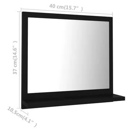 Maison du'monde - Miroir de salle de bain Noir 40x10,5x37 cm Aggloméré 7