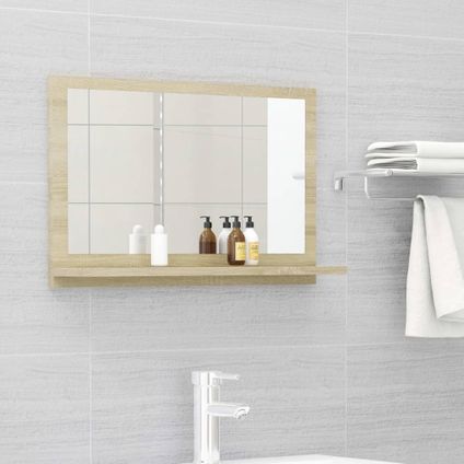 Maison du'monde - Miroir de salle de bain Chêne sonoma 60x10,5x37 cm Aggloméré
