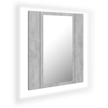 Maison du'monde - Badkamerkast met spiegel en LED 40x12x45 cm acryl betongrijs 2