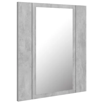Maison du'monde - Badkamerkast met spiegel en LED 40x12x45 cm acryl betongrijs 8