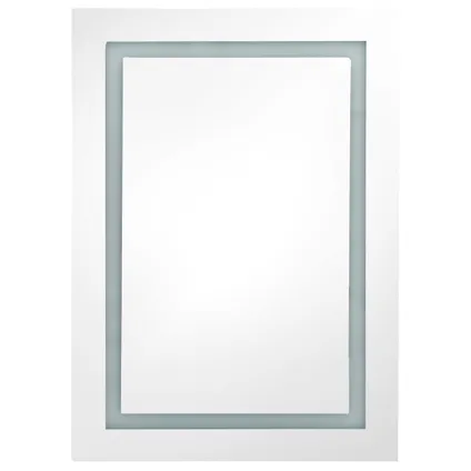 Maison du'monde - Armoire de salle de bain à miroir LED Blanc brillant 50x13x70cm 4