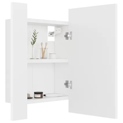 Maison du'monde - Armoire salle de bain à miroir LED Blanc 40x12x45 cm Acrylique 7