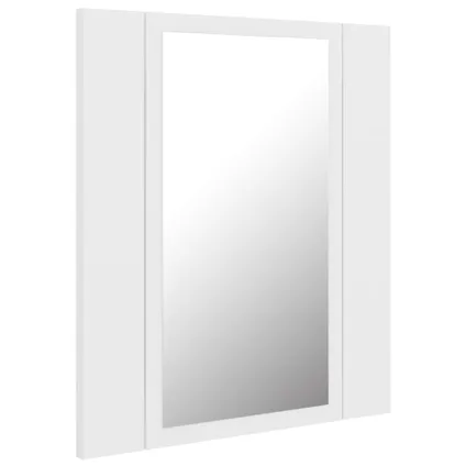 Maison du'monde - Badkamerkast met spiegel en LED 40x12x45 cm acryl wit 8