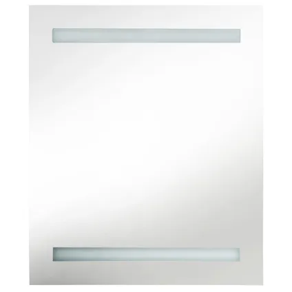 Maison du'monde - Badkamerkast met spiegel en LED 50x14x60 cm wit eikenkleurig 4