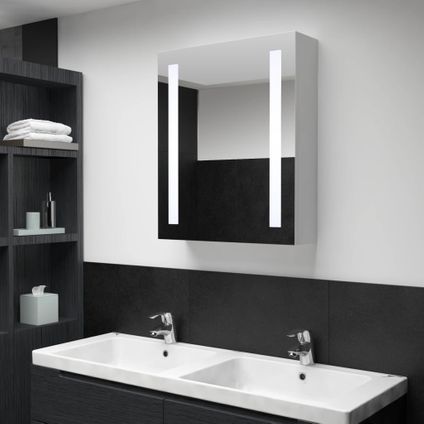 Maison du'monde - Badkamerkast met spiegel en LED 50x13x70 cm