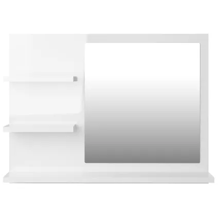 Maison du'monde - Miroir de salle de bain blanc brillant bois d’ingénierie 4