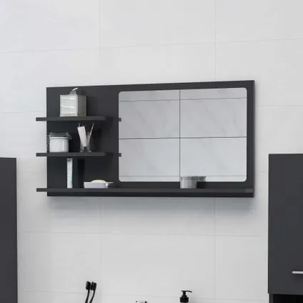 Maison du'monde - Miroir de salle de bain gris 90x10,5x45 cm bois d’ingénierie