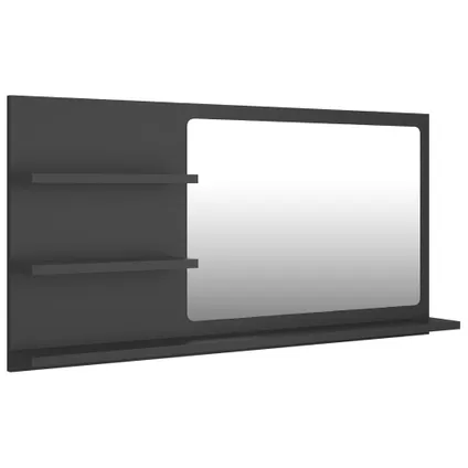 Maison du'monde - Miroir de salle de bain gris 90x10,5x45 cm bois d’ingénierie 2