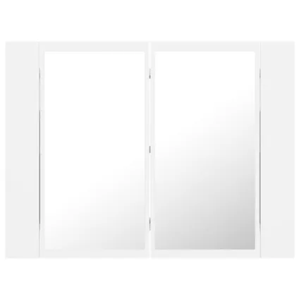 Maison du'monde - Armoire salle de bain à miroir LED Blanc 60x12x45 cm Acrylique 9