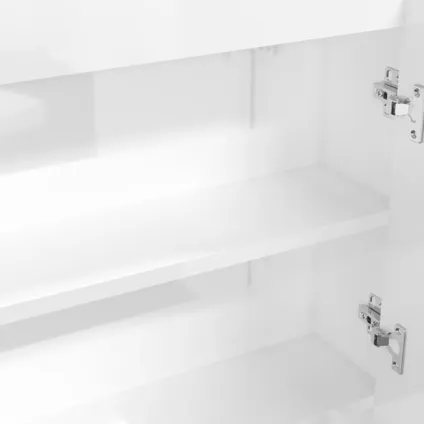 Maison du'monde - Armoire à miroir de salle de bain 80x15x60cm MDF Blanc brillant 7