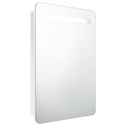 Maison du'monde - Armoire de salle de bain à miroir LED Blanc brillant 60x11x80cm 2